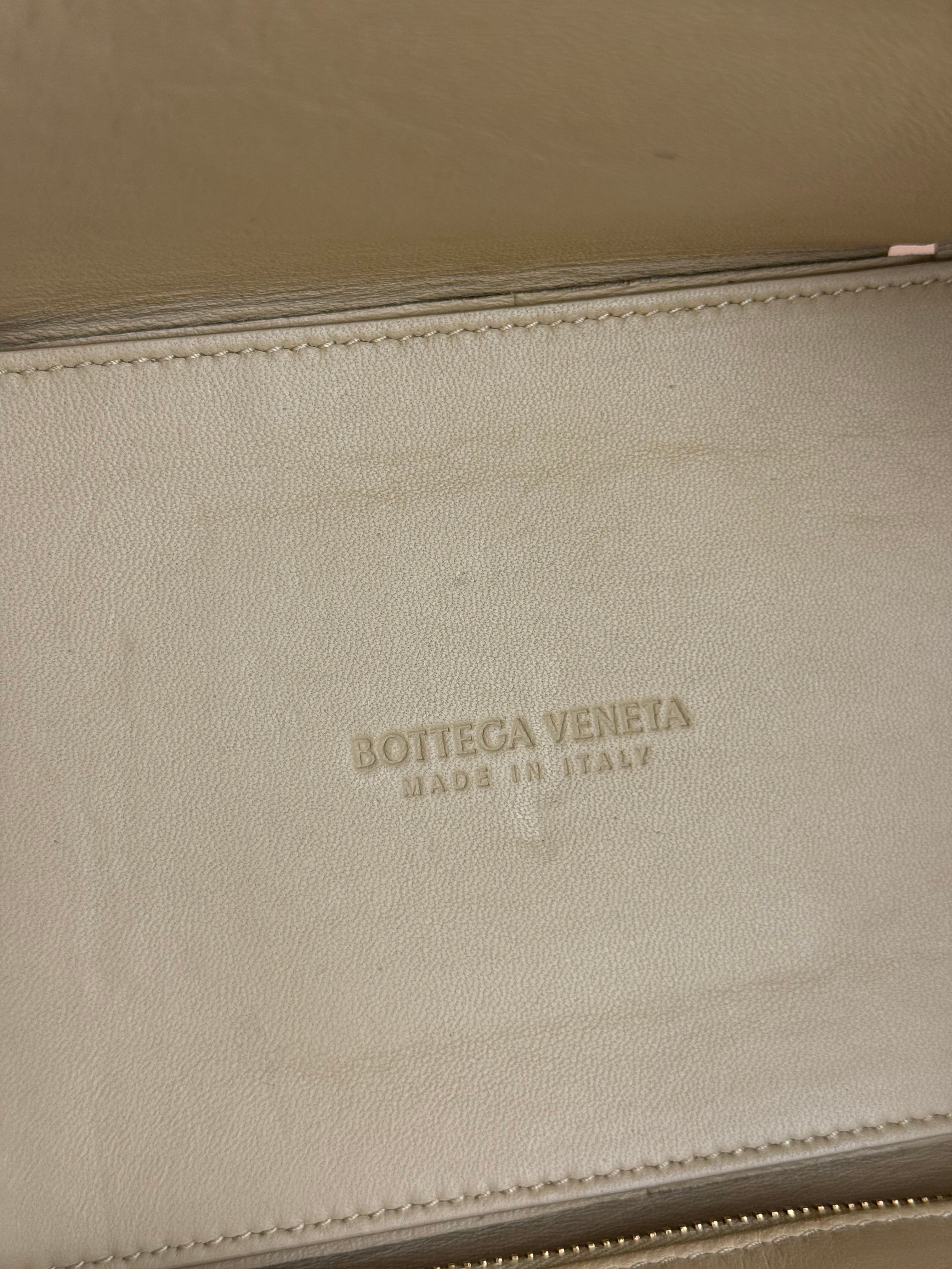 Bottega Veneta Muted Olive Intreccio Arco Woven Leather Tote