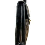 Chanel CC Black Patent Quilted Flap Briefcase Handbag '95