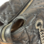 Chanel Black Leather Paris Moscow Flap/Chain Shoulder Bag 2005