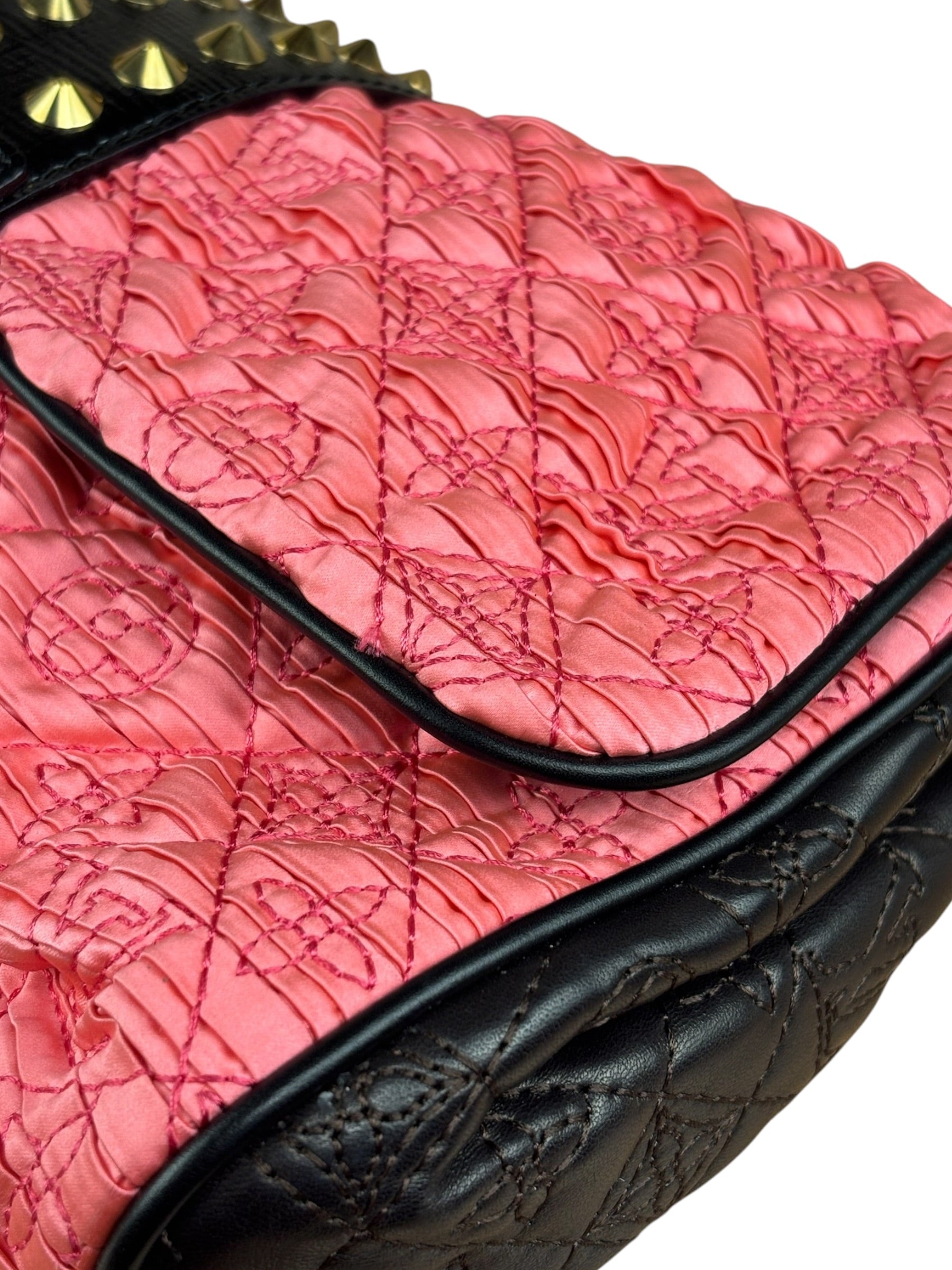 Louis Vuitton Limited Edition Bunny Pink Leather Monogram Coquette Clutch