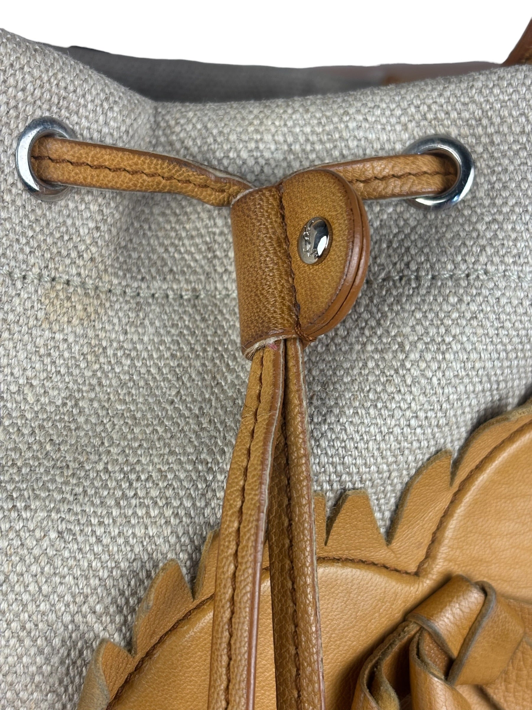YSL Canvas Kahala Heart Tote