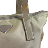 Prada Vintage Beige Nylon Top Handle Bag