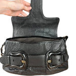 Fendi B Biz Black Leather Shoulder Bag