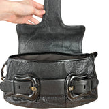 Fendi B Biz Black Leather Shoulder Bag