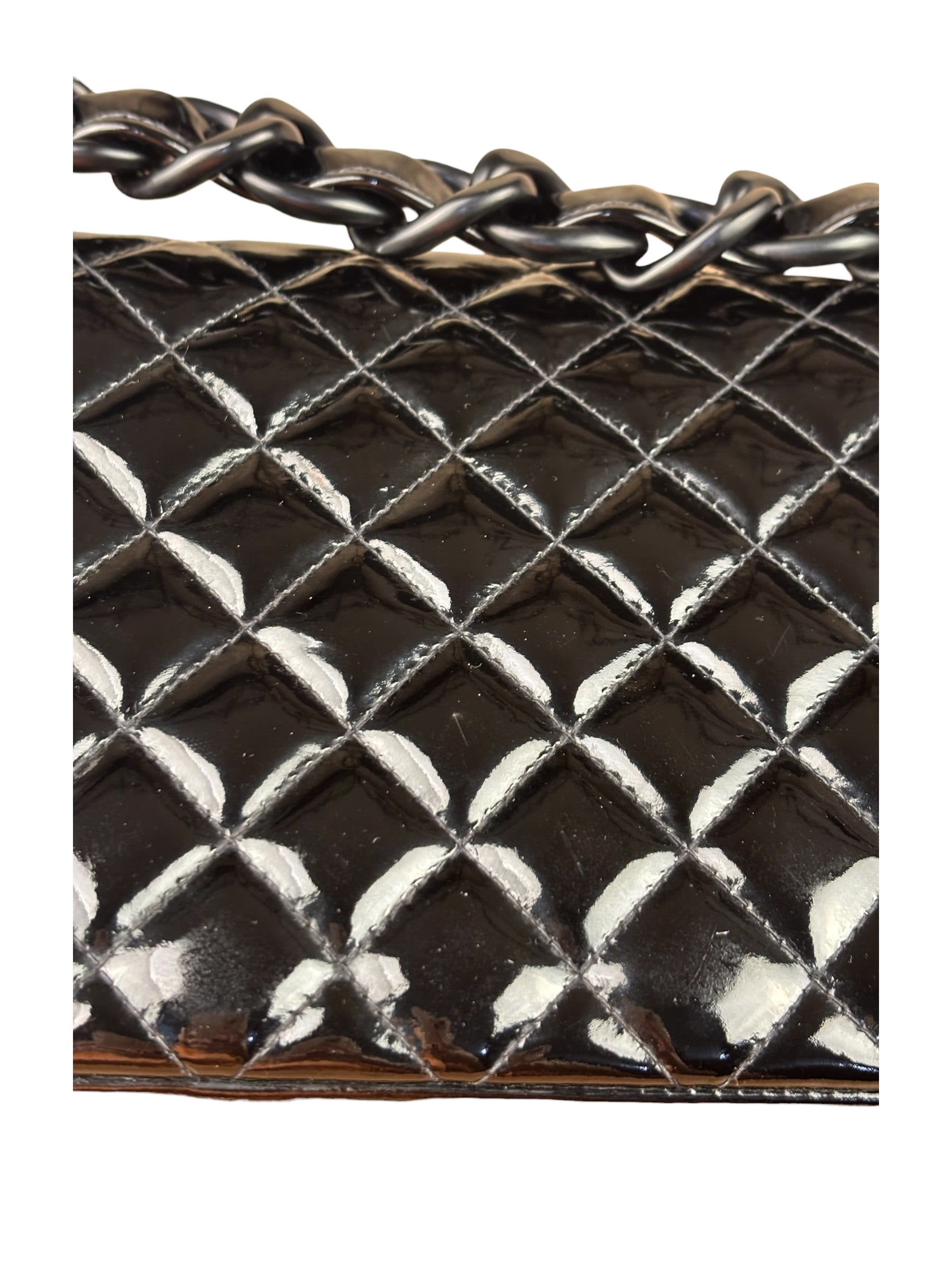 Chanel Vintage Black Quilted Leather Flap Bag 1996