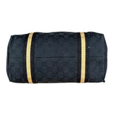 Gucci GG Vintage Black Canvas Shoulder Tote