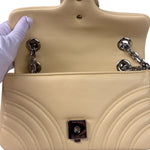Gucci Yellow Leather Matelasse Marmont Shoulder Bag