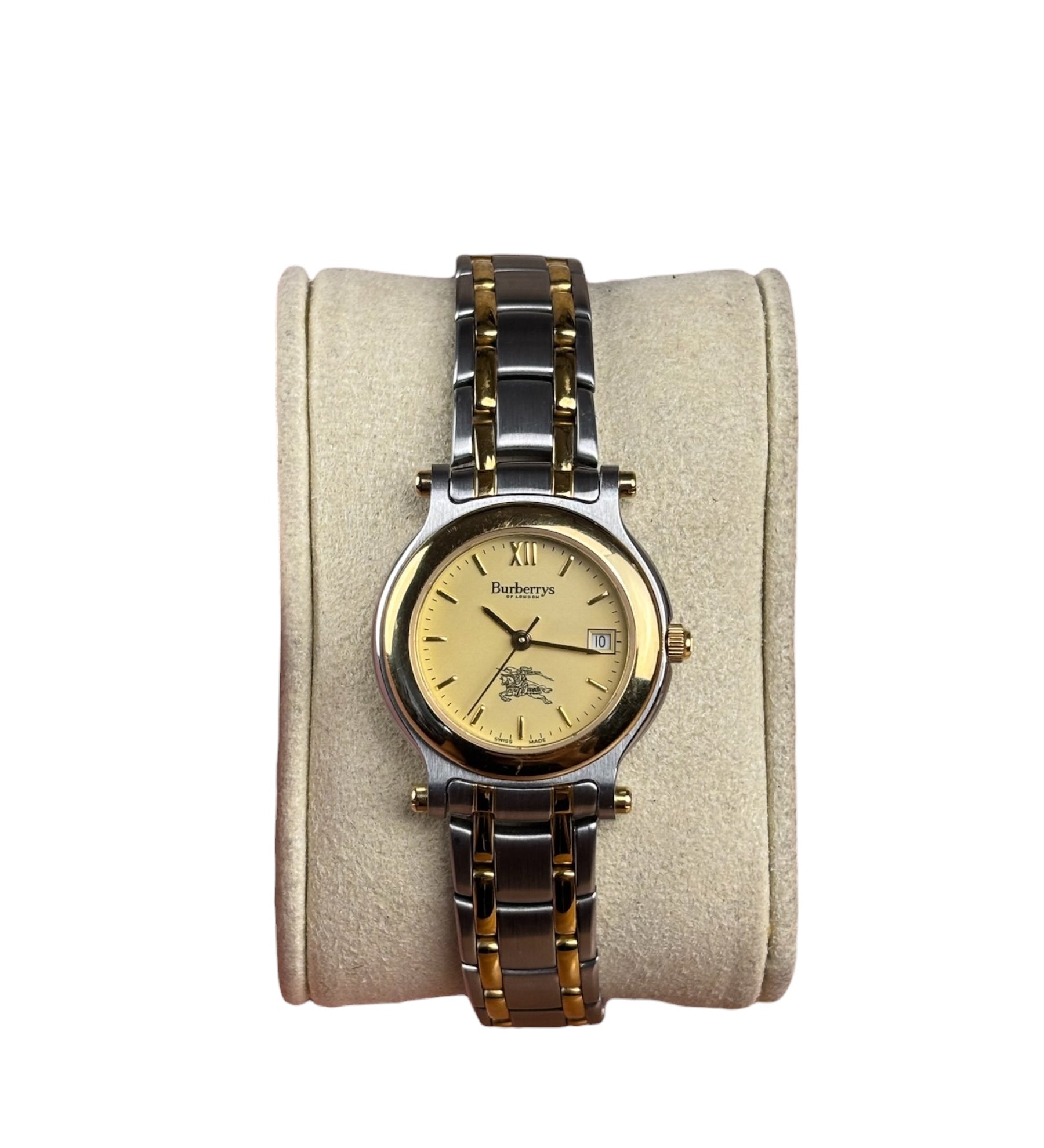 Burberry's 2 Tone Round Cream Dial