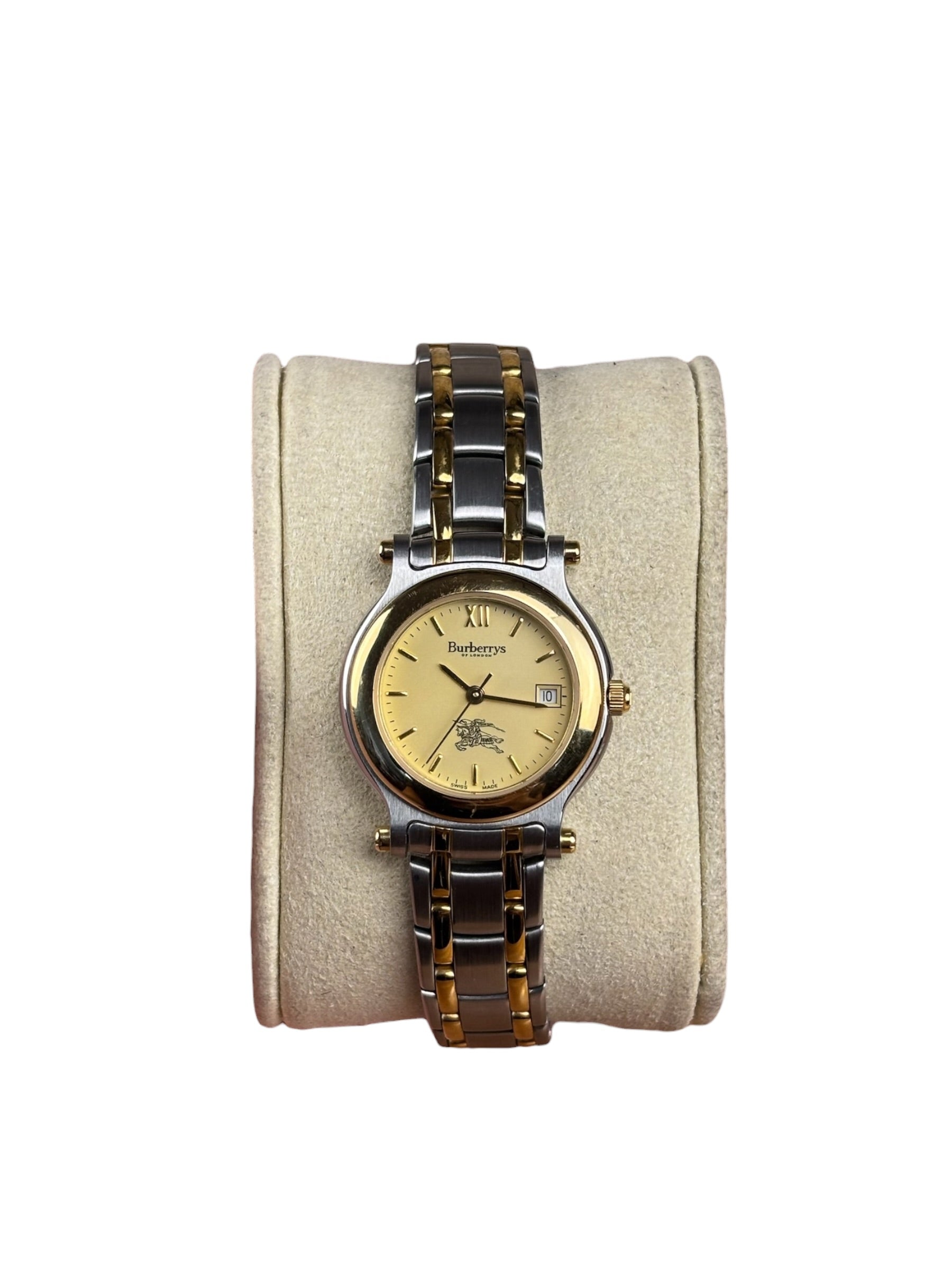 Burberry's 2 Tone Round Cream Dial