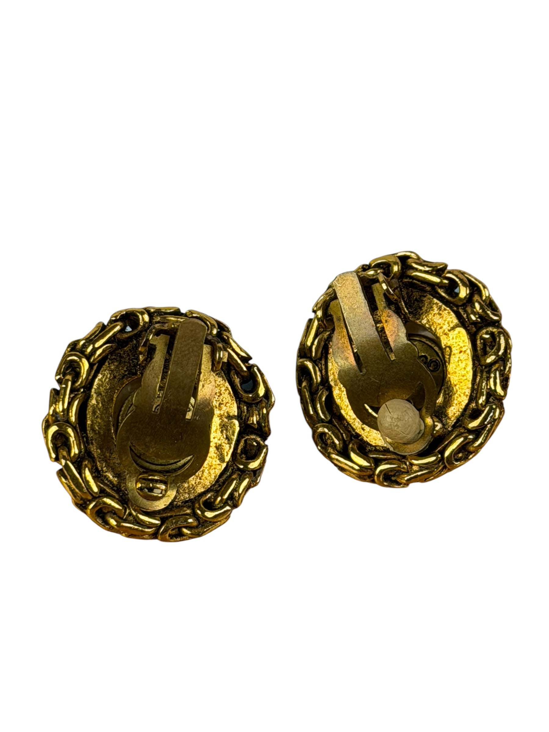 Chanel Vintage Faux Pearl Clip-On Earrings