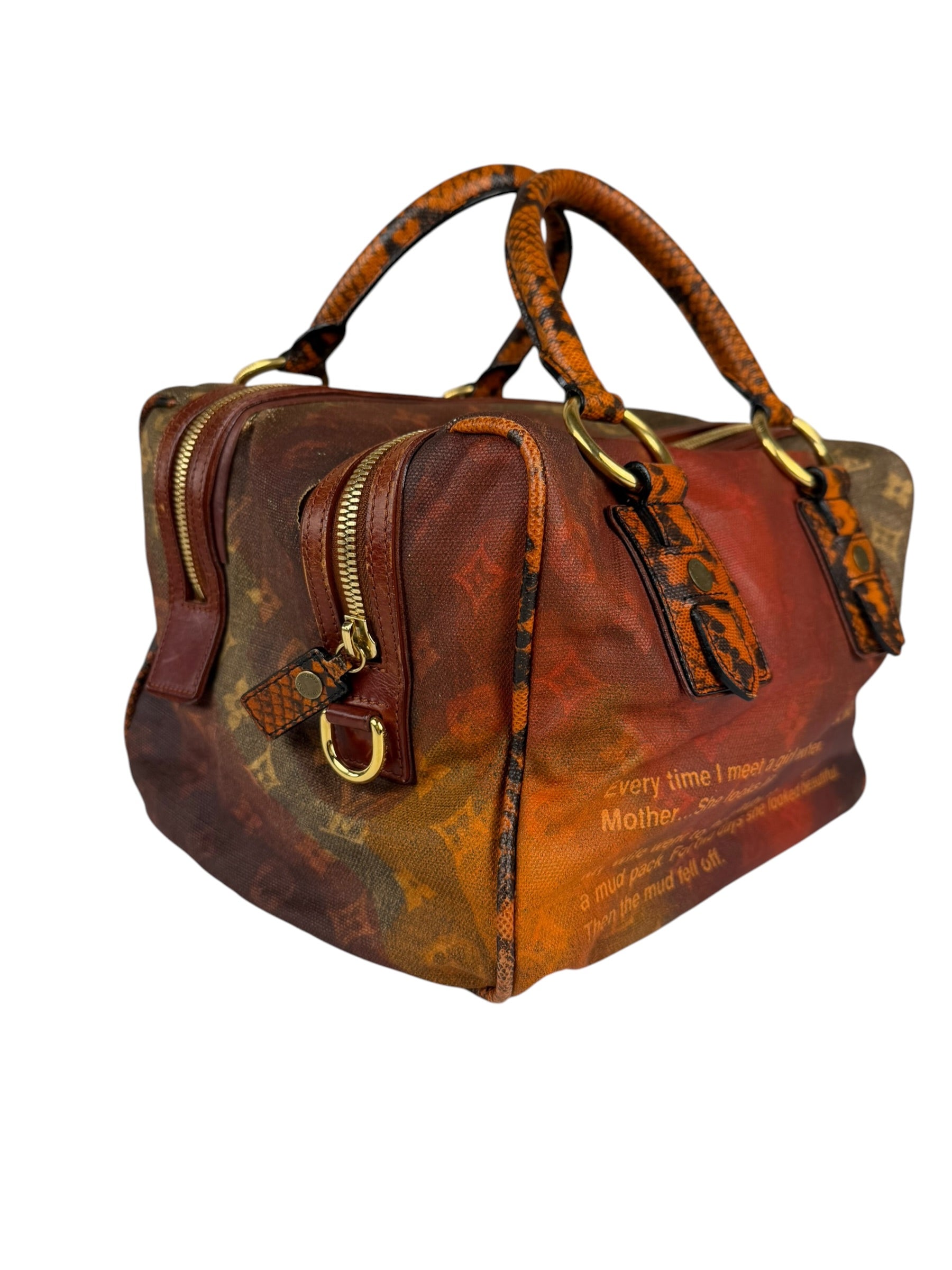 Louis Vuitton Multicolor Leather Mancrazy Jokes Handbag
