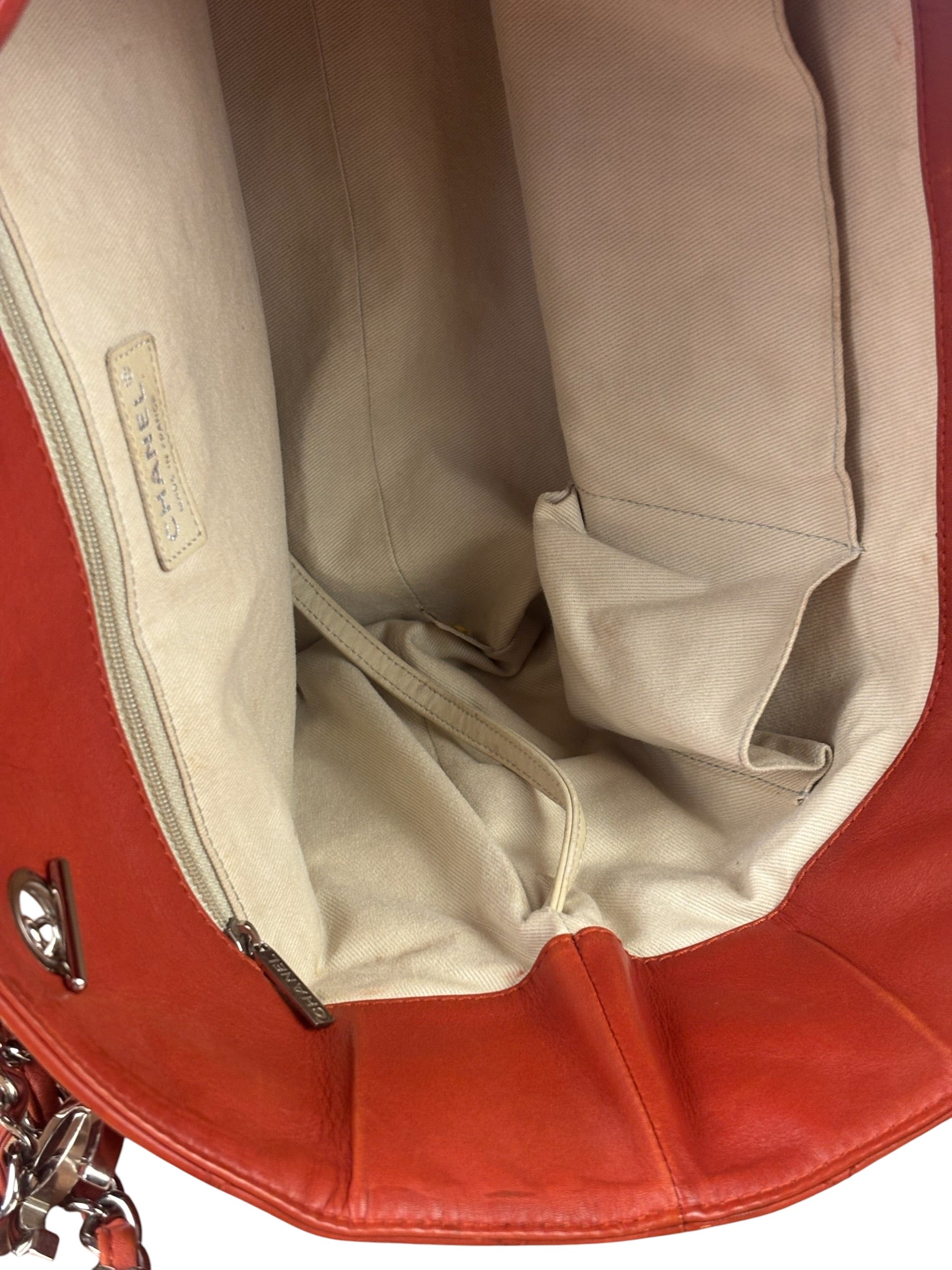 Chanel Red Quilted Calfskin In The Business Tote 2011