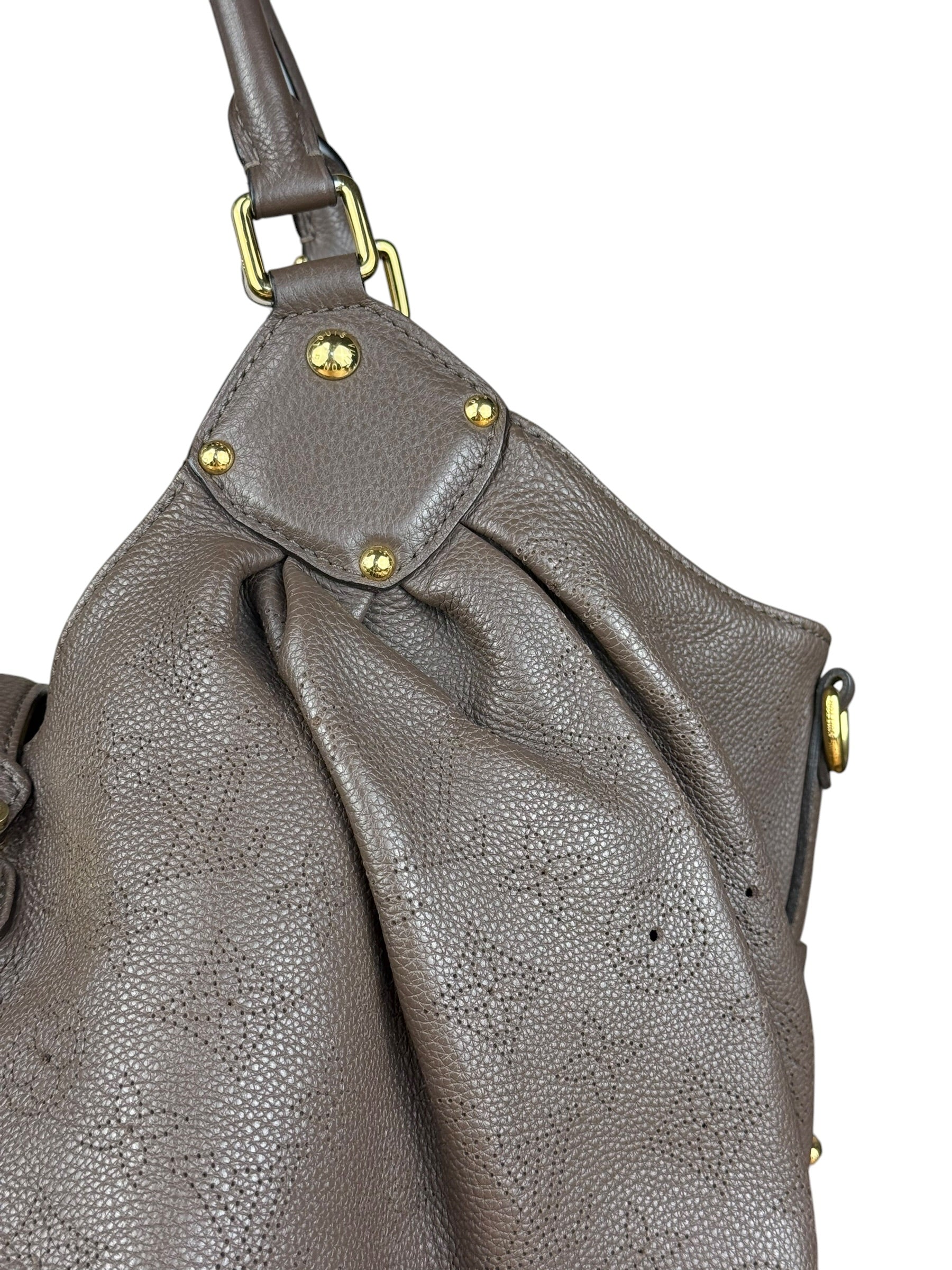 Louis Vuitton Brown Leather Mahina Hobo Bag
