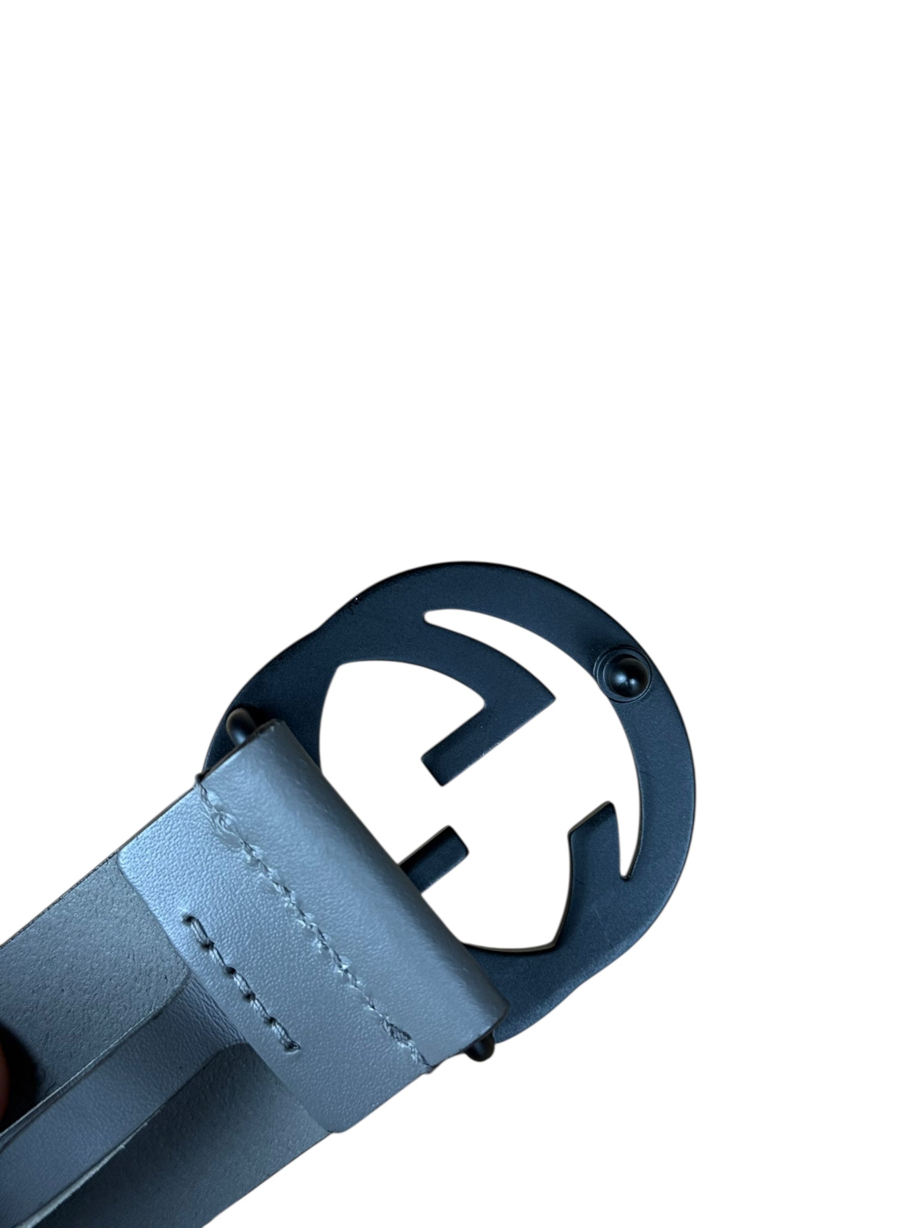 Gucci Grey Belt Black GG