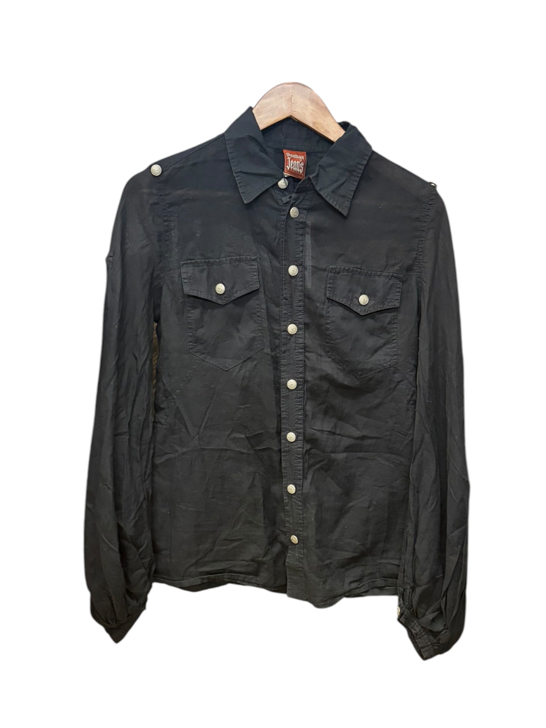 Jean Paul Gaultier Black Long-Sleeve Casual Shirt