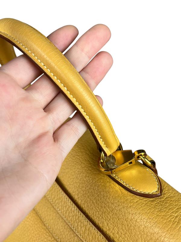 Hermes Kelly 35 Ambre Togo Gold 1997 Handbag