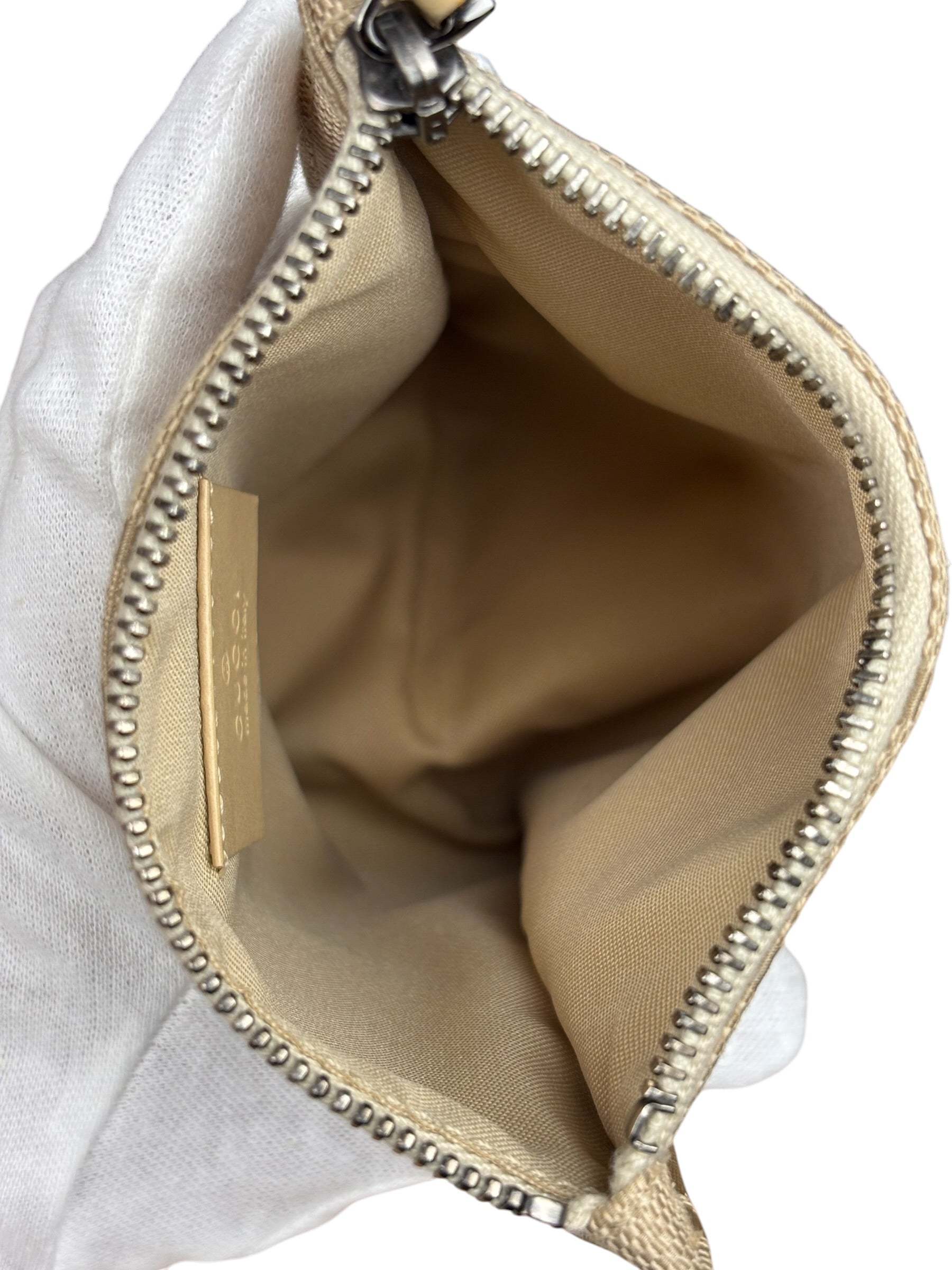 Gucci Beige Leather Belt w/ Pouch