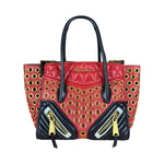 Miu Miu Leather Rings Red Biker Tote