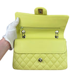 Chanel Yellow Neon Quilted Leather Classic Double Flap Bag 2010