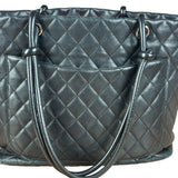 Chanel Black Leather Cambon Ligne large Tote Shoulder Bag 2004