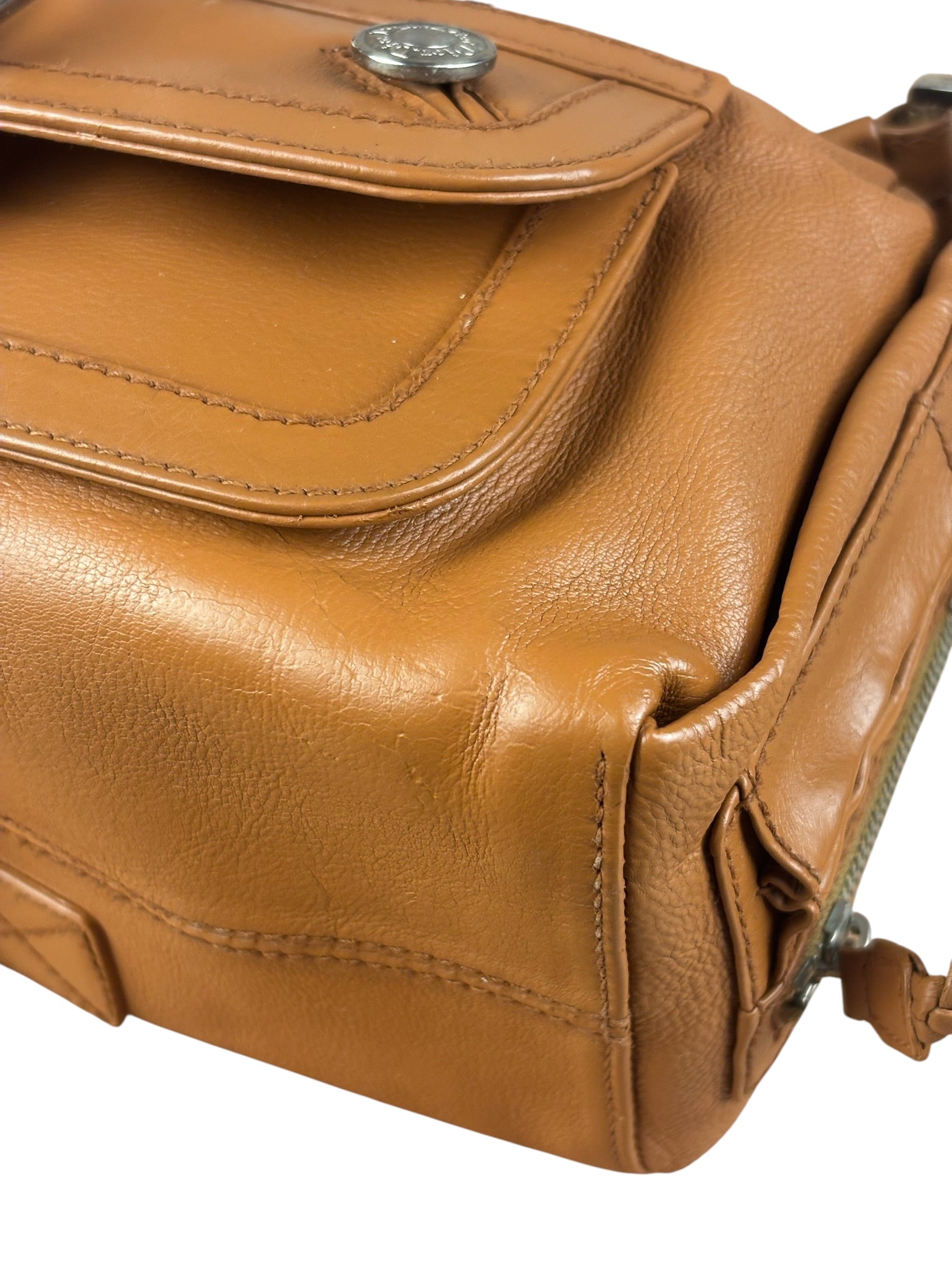 Christian Dior Vintage Tan Brown Leather Flight Medium