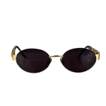 Fendi Gold/Black Oval Sunglasses