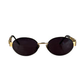 Fendi Gold/Black Oval Sunglasses