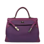 Hermes Kelly 35 Purple Ghillies Swift Togo Leather Handbag 2015