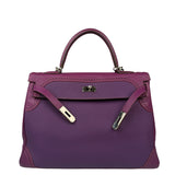 Hermes Kelly 35 Purple Ghillies Swift Togo Leather Handbag 2015