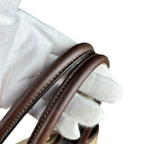 Prada Vintage Jacquard Logo Tote Brown