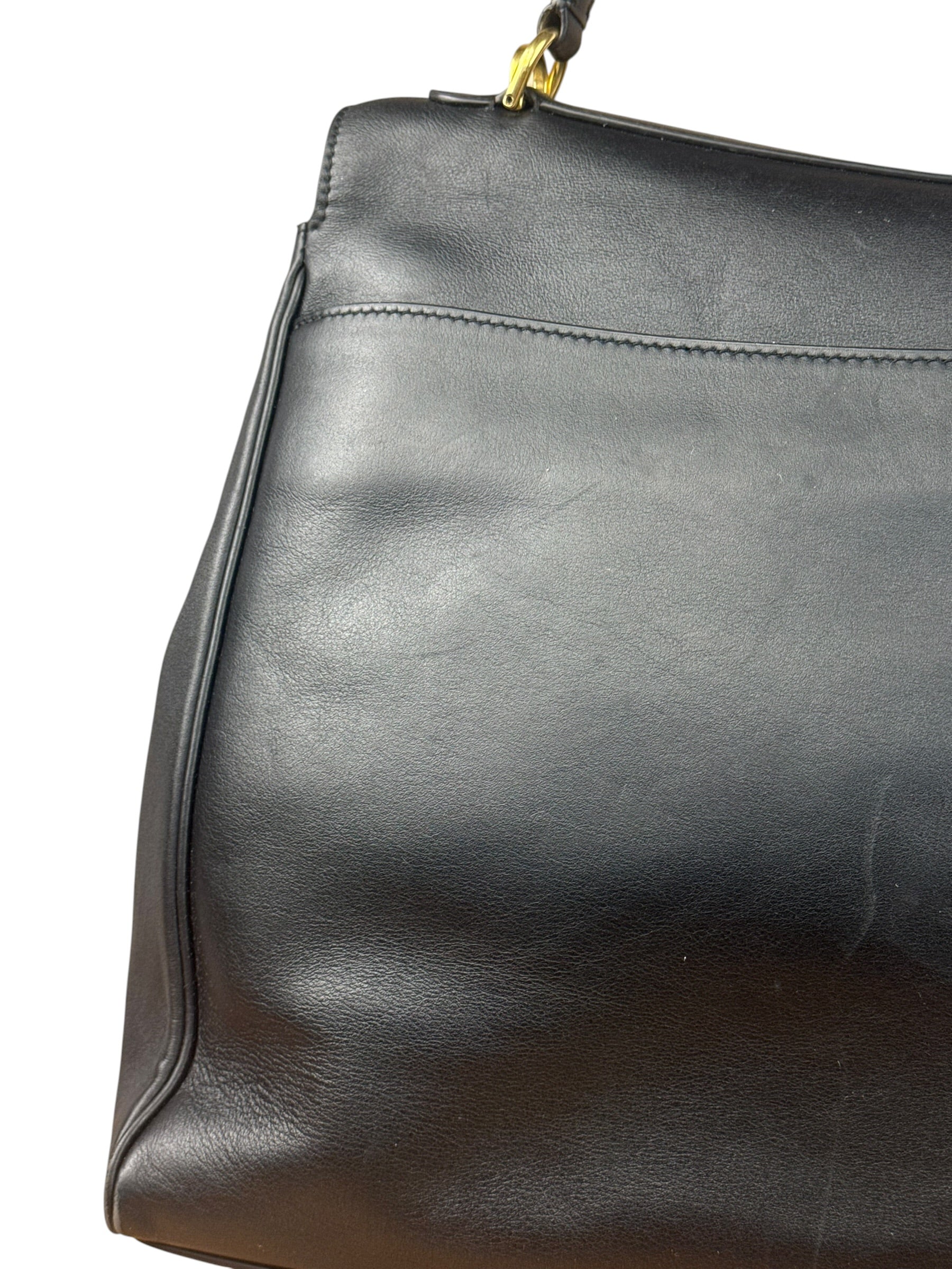 Balenciaga Large Rodeo Leather 2Way Handbag Black