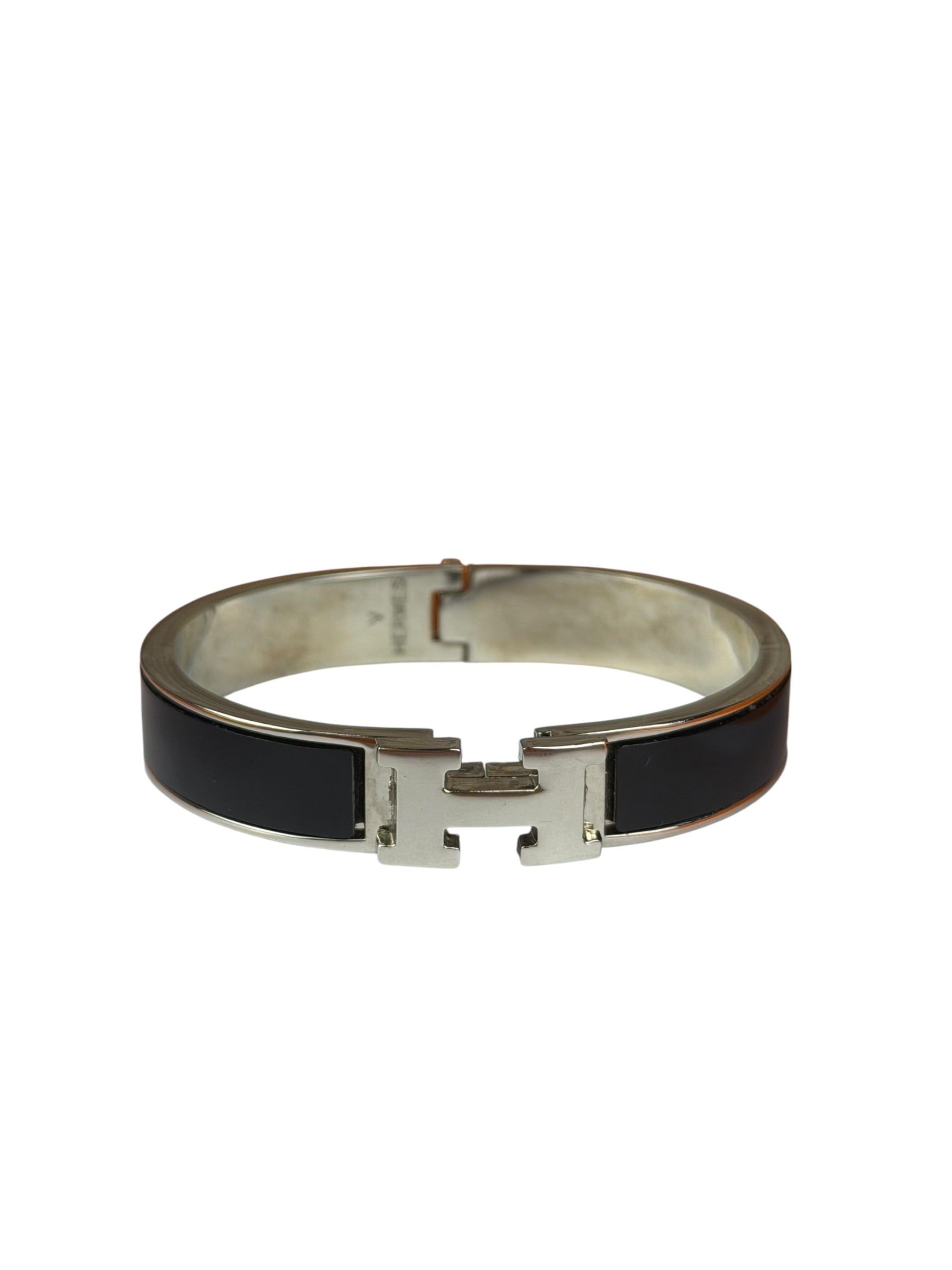 Hermes H Black/Palladium Clic Bracelet