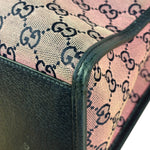 Gucci Bicolor Leather Trim GG Canvas Two-Way Tote Bag