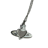 Vivienne Westwood Orb Red Diamante Heart Pendant Necklace