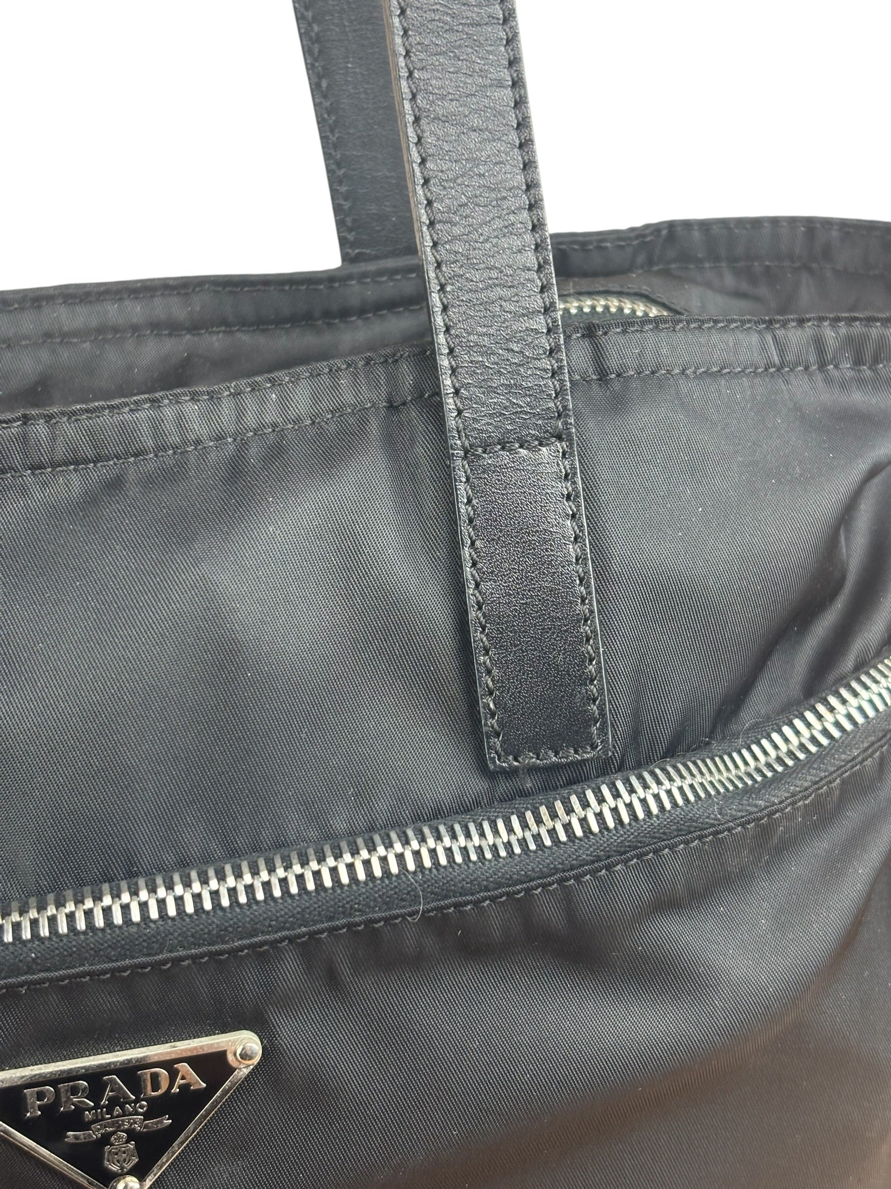 Prada Black Nylon Tote Bag