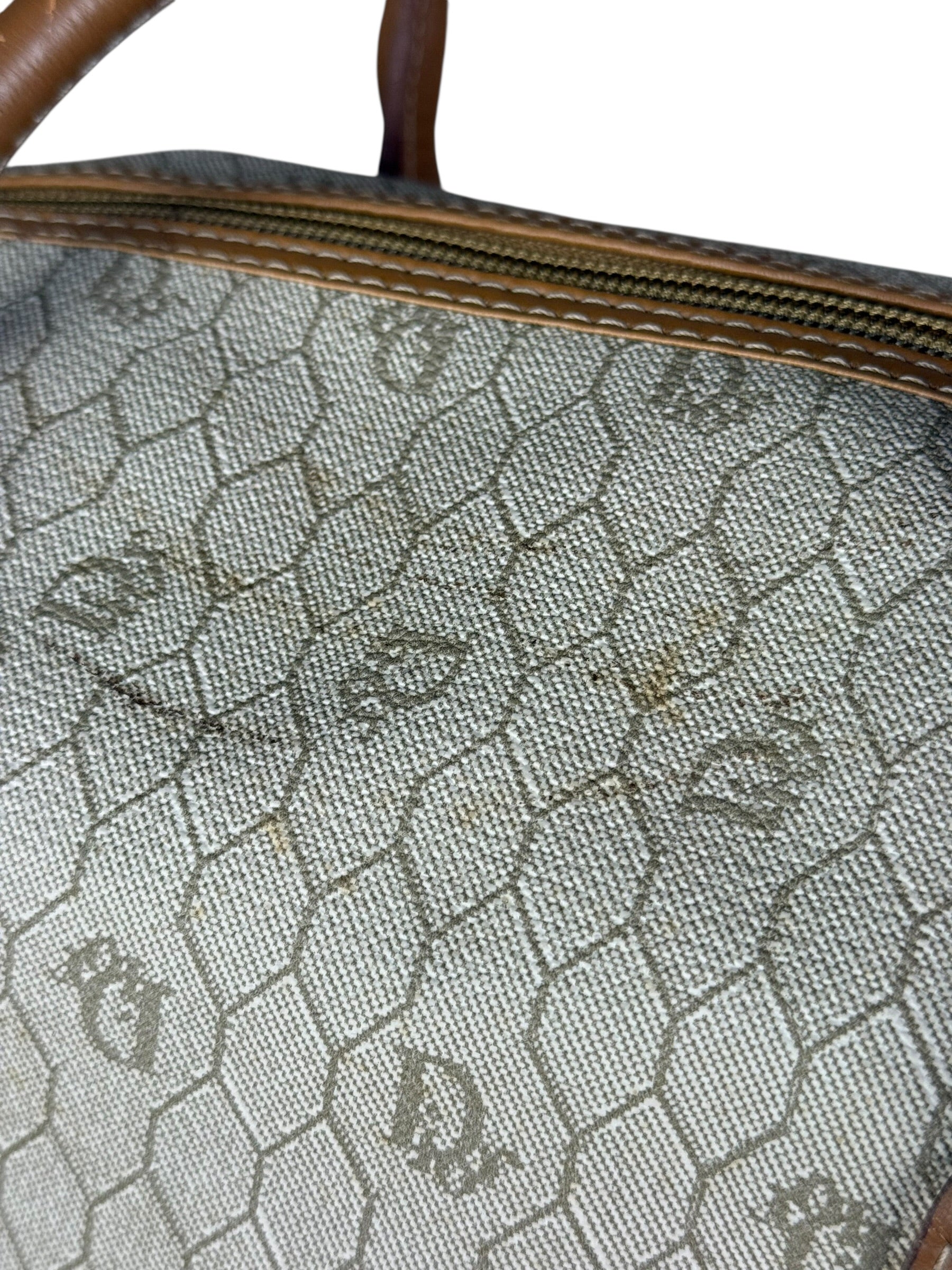 Christian Dior Vintage Honeycomb Zip Tote