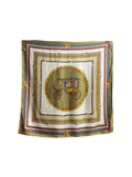 Trussardi Equestrian Carriage Print Silk Square Scarf