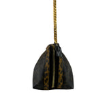 Celine Leopard Print-Trimmed Triomphe Chain Bag