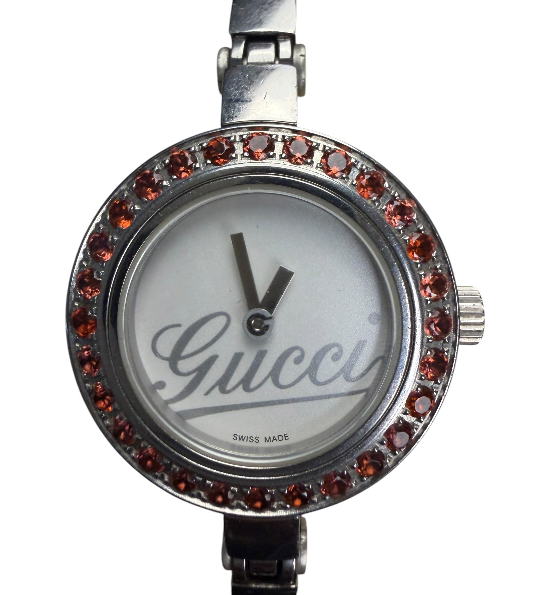Gucci 105 YA105534 Bangle Garnet Bezel