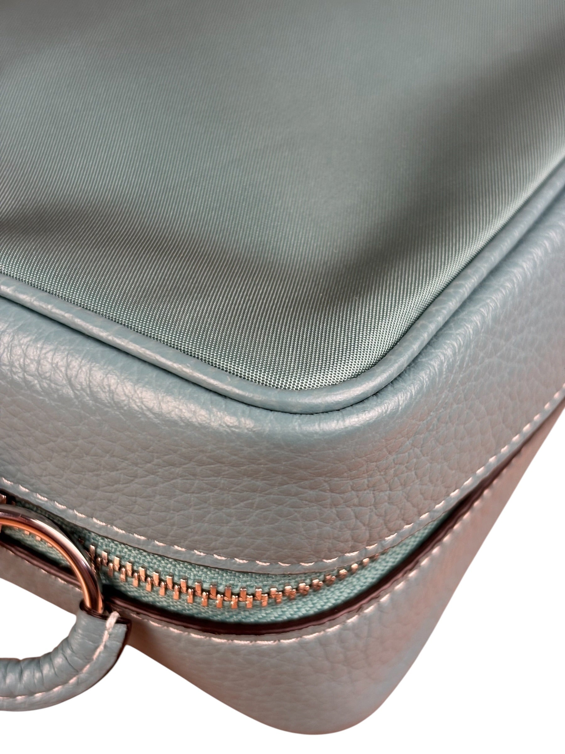Coach Teal Blue Ellis Boxy Cosmetic Pouch