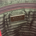 Prada Vintage Red Woven Tweed Zip Tote