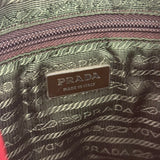 Prada Vintage Red Woven Tweed Zip Tote