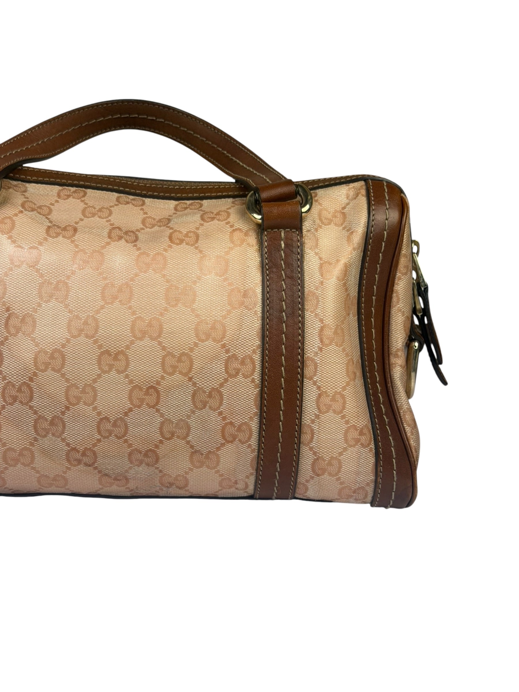 Gucci Pink GG Crystal Duchessa Boston Bag