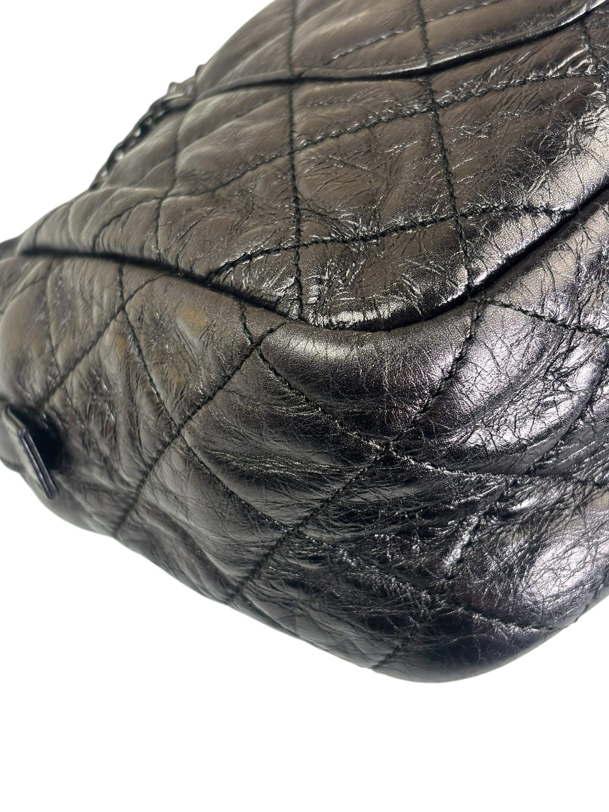 Chanel Metallic Black Quilted Calfskin Reissue Camera Case 2008