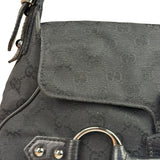 Gucci GG Vintage Black Horsebit Flap Shoulder Bag