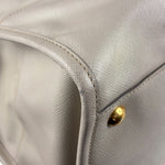 Prada Saffiano Lux Leather Grey 2Way Shopping Bag