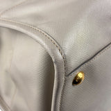 Prada Saffiano Lux Leather Grey 2Way Shopping Bag