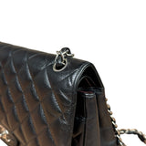 Chanel Black Caviar Quilted Leather Classic Jumbo Double Flap Bag 2011