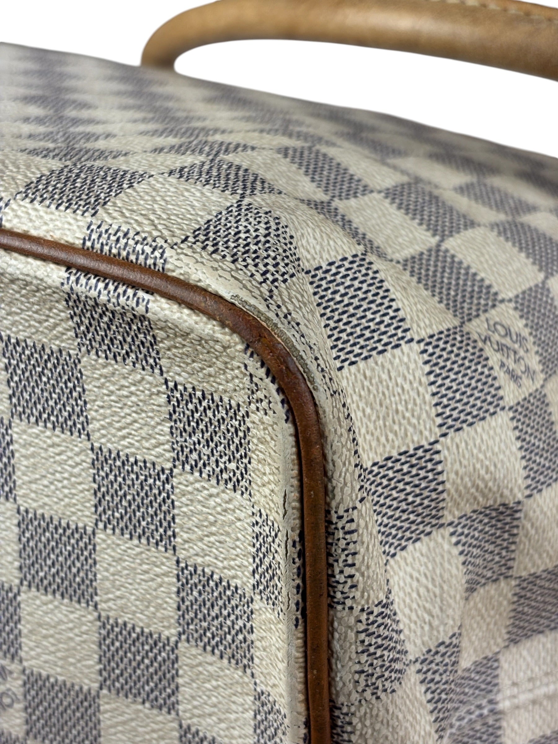 Louis Vuitton Vintage Monogram Damier Azur Saleya Shoulder Tote Bag
