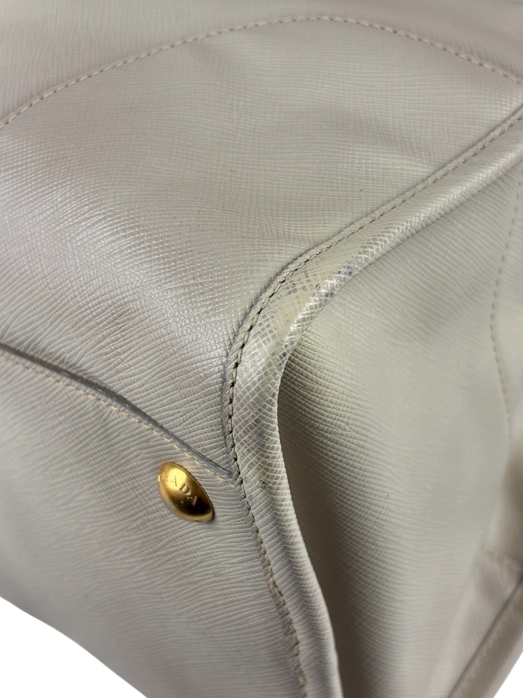 Prada Saffiano Lux Leather Grey 2Way Shopping Bag